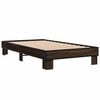 vidaXL Bedframe bewerkt hout en metaal bruin eikenkleurig 90x190 cm