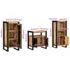 vidaXL Badkamermeubelset met plank 3 pcs Bruin Massief Mango Hout