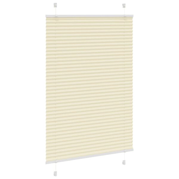 vidaXL Pliss&eacute; rolgordijn 95x100 cm stofbreedte 94,4 cm polyester cr&egrave;me