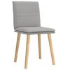 vidaXL Eetkamerstoelen 2 st stof wolk grijs