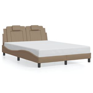 vidaXL Bedframe "Viana" zonder matras kunstleer cappuccinokleurig 120x200 cm