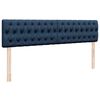 vidaXL Ottoman bed met matrassen en LED's 200x200cm stof blauw