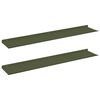 vidaXL Drijvende plank 2 st Olijf Groen 100 x 18 x 2,5 cm Staal