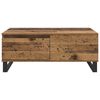 vidaXL Salontafel met lade Oud Hout 90 x 50 x 36,5 cm Bewerkt hout