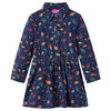 Kinderjurk met lange mouwen 116 marineblauw