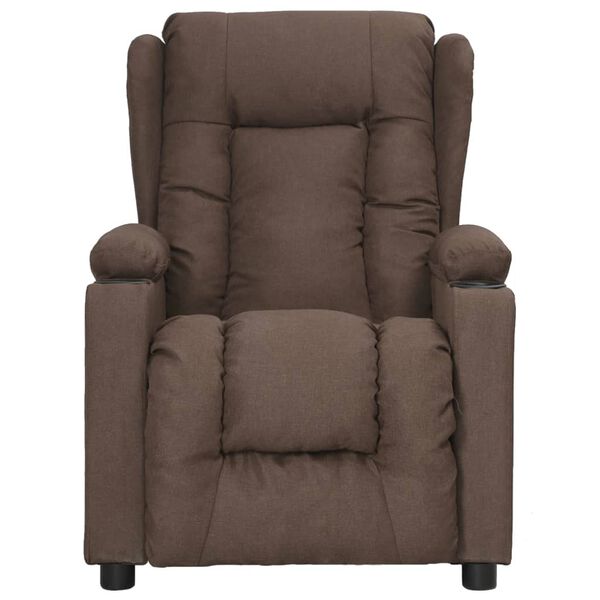vidaXL Fauteuil verstelbaar stof taupe