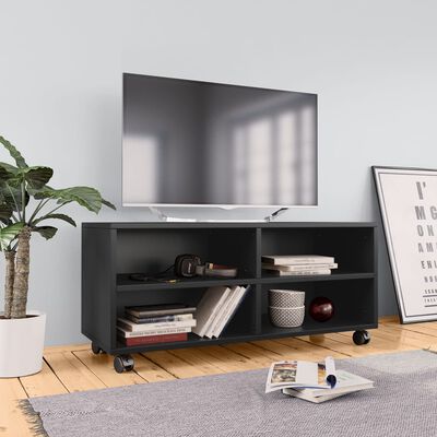bescherming begroting Bad vidaXL Tv-meubel met wieltjes 90x35x35 cm bewerkt hout zwart kopen? |  vidaXL.nl