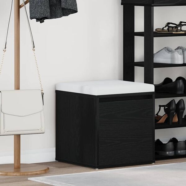 vidaXL Ladekast met lade Zwart Eiken 40,5 x 40 x 40 cm Bewerkt hout