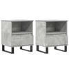 vidaXL Nachtkastjes 2 st 40x35x50 cm bewerkt hout betongrijs