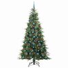 vidaXL Kunstmatige Inklapbare Kerstboom Groen 240 cm PE en PVC