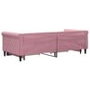 vidaXL Slaapbank met onderschuifbed en lades 90x200 cm fluweel roze