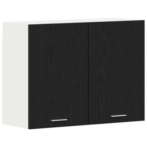 vidaXL Hangkast Lyon Zwart Eiken 80 x 31 x 60 cm Bewerkt hout