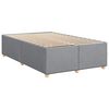 vidaXL Boxspring met matras stof lichtgrijs 120x190 cm
