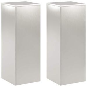 vidaXL Plantenstandaard 2 pcs zilver 30 x 30 x 80 cm Staal