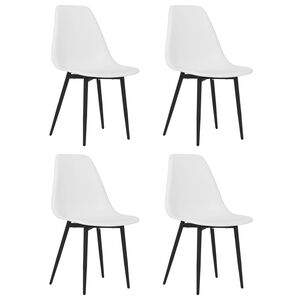 vidaXL Eetkamerstoelen 4 st PP wit