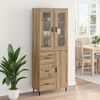 vidaXL Hoge kast met lade 2 pcs Artisan Eiken Bewerkt hout