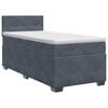 vidaXL Boxspringbed met matras Donkergrijs 80 x 200 cm Fluweel