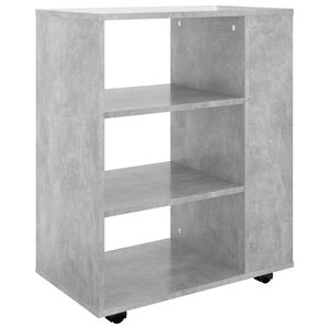 vidaXL Rolkast 60x35x75 cm bewerkt hout betongrijs