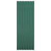 vidaXL Dakpanelen 12 st 100x36 cm gegalvaniseerd staal groen