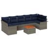 vidaXL Tuinbankenset 8 st Grijs poly rattan