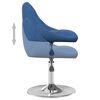 vidaXL Eetkamerstoelen draaibaar 2 st fluweel blauw