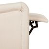 vidaXL Fauteuil verstelbaar stof cr&egrave;mekleurig