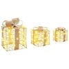 vidaXL Cadeau Doos met 60 LED 3 pcs Warmwit 20 x 20 x 20 cm PET