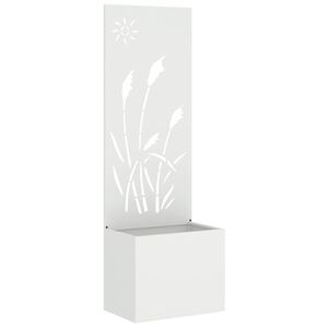 vidaXL Tuin Privacy Screen Wit 50 x 32 x 150 cm Koudgewalst staal