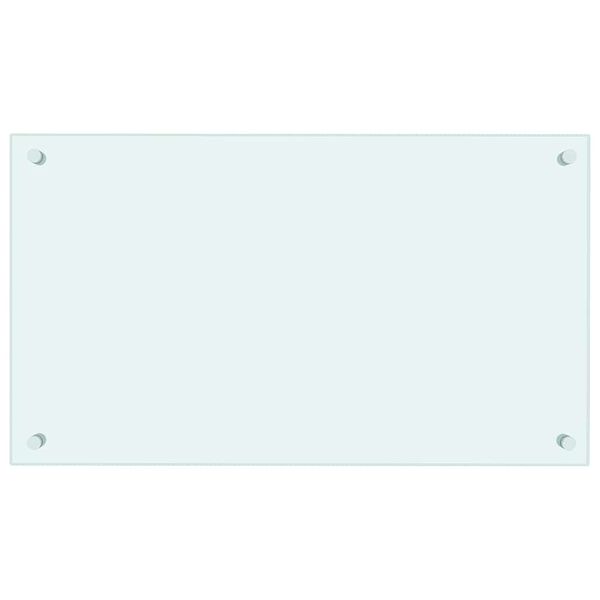 vidaXL Spatscherm keuken 70x40 cm gehard glas melkwit