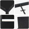 vidaXL Tuin eettafelset met kussen 5 pcs Zwart poly rattan