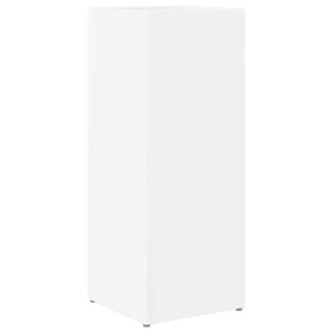 vidaXL Paraplu Standaard met opslag Wit 25 x 24,5 x 64 cm Bewerkt hout