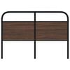 vidaXL Hoofdbord 140 cm bewerkt hout en staal bruin eikenkleurig