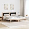 vidaXL Bedframe met hoofdeinde Zwart 160 x 200 cm Massief grenenhout