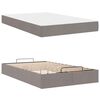 vidaXL Bedframe met matras Taupe 120 x 190 cm Stof