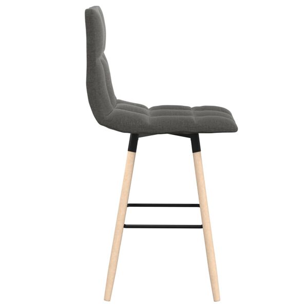 vidaXL Barkruk stof lichtgrijs