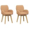 vidaXL Draai Eetstoelen 2 pcs Boucl&eacute; Beige 54 x 58 x 87 cm