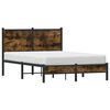 vidaXL Bedframe zonder matras metaal gerookt eikenkleurig 120x190 cm