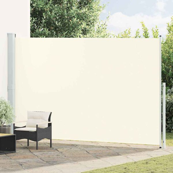 vidaXL Tuinscherm uittrekbaar 220x500 cm cr&egrave;me