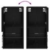 vidaXL Wandgemonteerde TV-kasten 2 pcs Zwart Eiken 30,5 x 30 x 60 cm