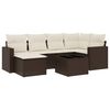 vidaXL 7-delige Loungeset met kussens poly rattan bruin