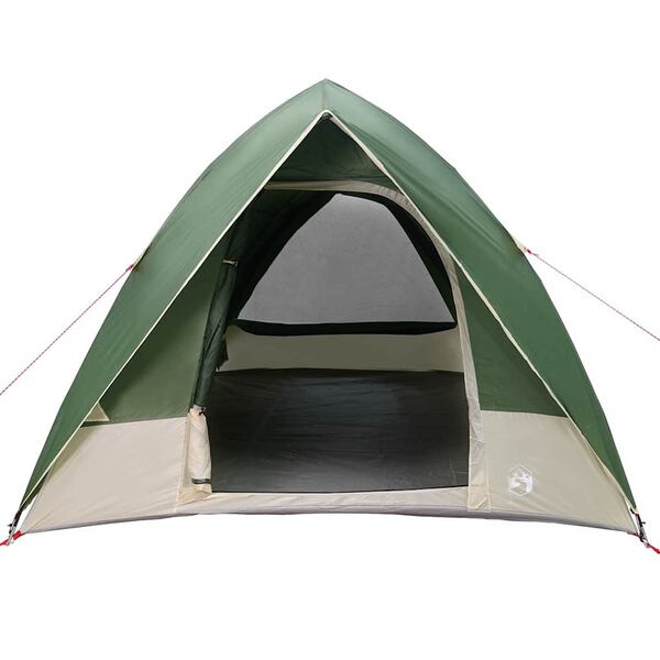 vidaXL Camping Tent met dak met opslag Groen 275 x 230 x 140 cm taft