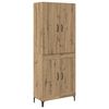 vidaXL Highboard Artisan Eiken 69,5 x 34 x 180 cm Bewerkt hout