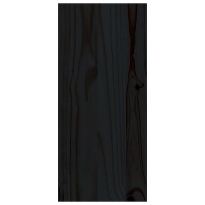 vidaXL Wijnkast 56x25x56 cm massief grenenhout zwart