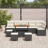 vidaXL Tuin Sofa Set met kussen met opslag 10 pcs Zwart en Cr&egrave;me