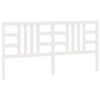 vidaXL Hoofdbord 206x4x100 cm massief grenenhout wit