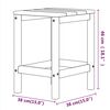vidaXL Tuintafel Adirondack 38x38x46 cm HDPE wit