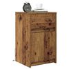 vidaXL LED Bedside Kast met lade Oud hout 38 x 34 x 61 cm Bewerkt hout