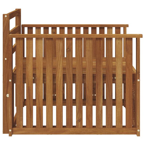 vidaXL 2 Stuk Bank met armleuningen Massief Acaciahout Naturel