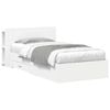 vidaXL Bedframe met opslag met hoofdeinde Wit 80 x 200 cm Bewerkt hout