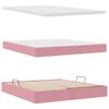 vidaXL Opbergbed met LED met matras met LED Roze 160 x 200 cm Fluweel